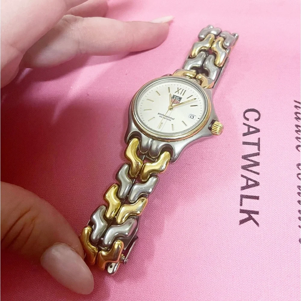 Authentic TAG Heuer Silver & Gold Swiss Made S05.013 S.S Womens Watch